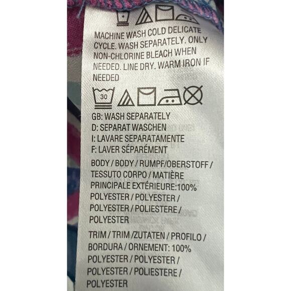 Bob Mackie Wearable Art Multicolor Abstract Print Blouse 3/4 Sleeve Size L - Picture 7 of 7